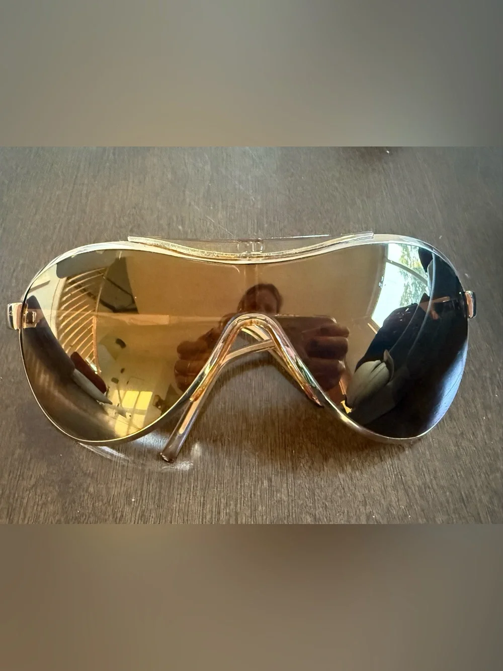 Dior Gold Brown Aviator Sunglasses